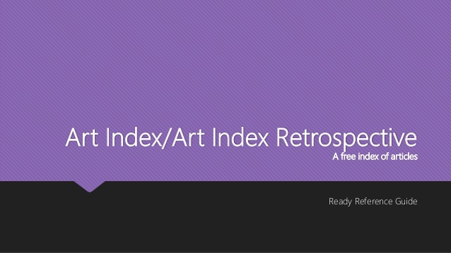 Art Index Retrospective
