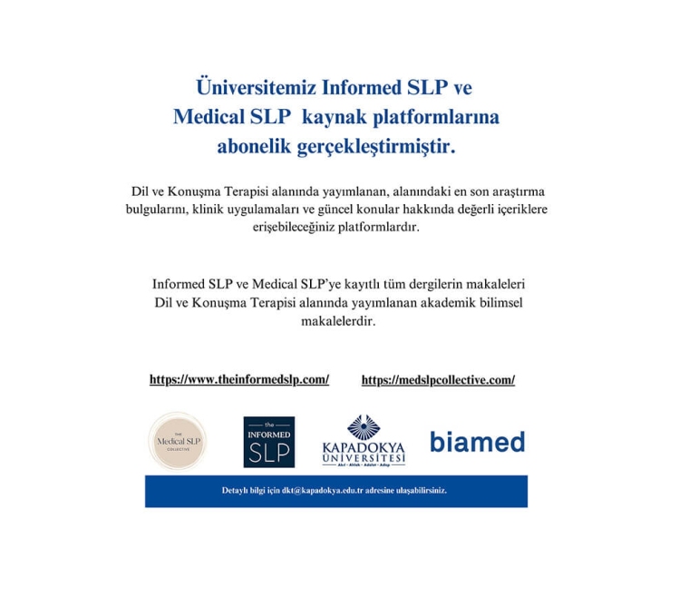 Slp Identification Informed SLP ve Medical SLP Platromlarına Abonelik Gerçekleştirilmiştir ...